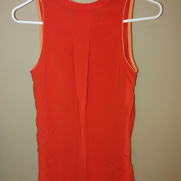 Maeve Orange Button Down Blouse, Size 4 - Picture 5 of 5